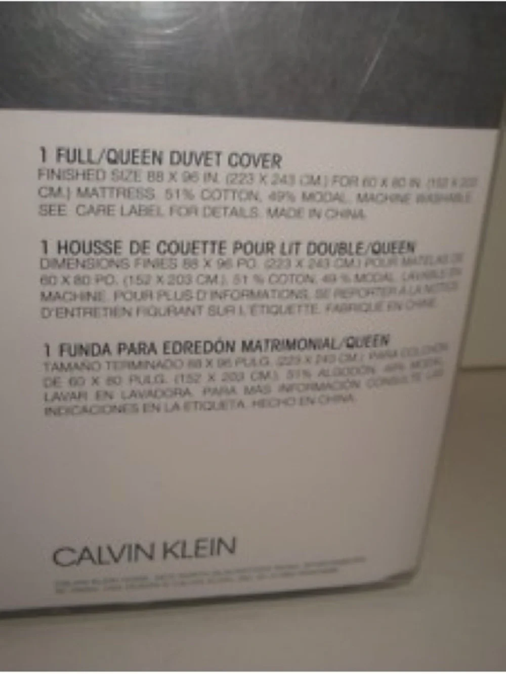 Calvin Klein Modern Cotton Collection Duvet Cover Rise 74 Collegiate Graphic